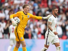 Jordan Pickford shares credit for England’s clean sheets at Euro 2020