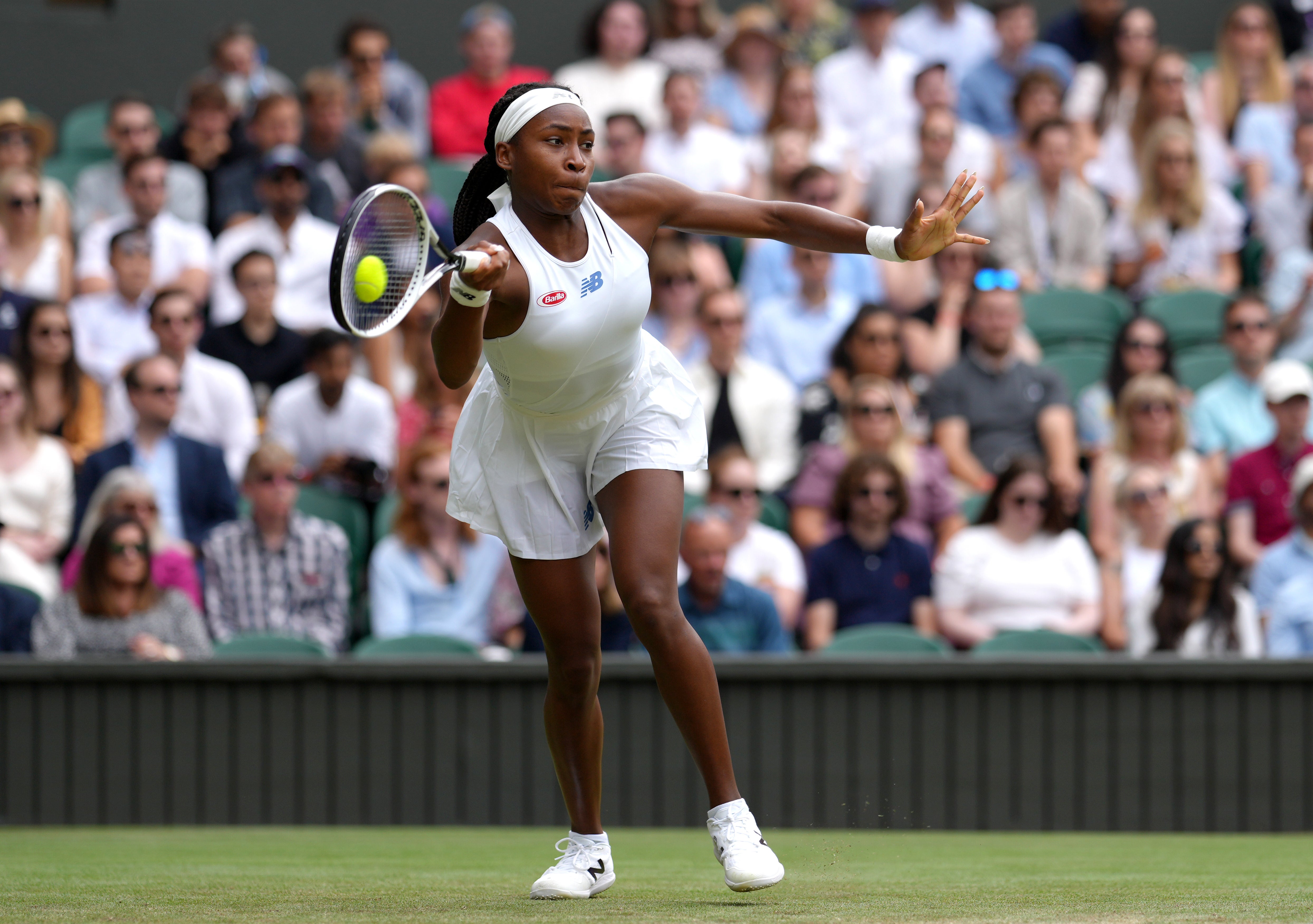 Coco Gauff in action