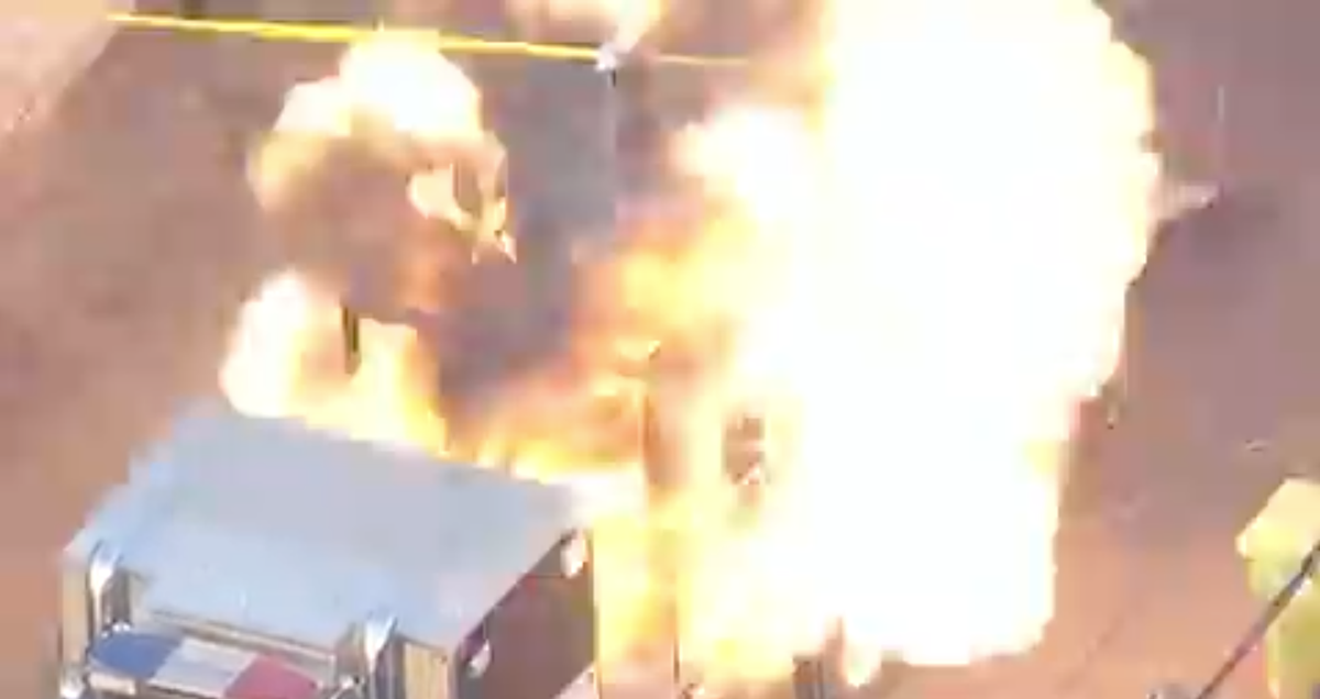 Video shows massive blast from ‘controlled explosion’ of huge illegal fireworks stockpile as at least 17 injured