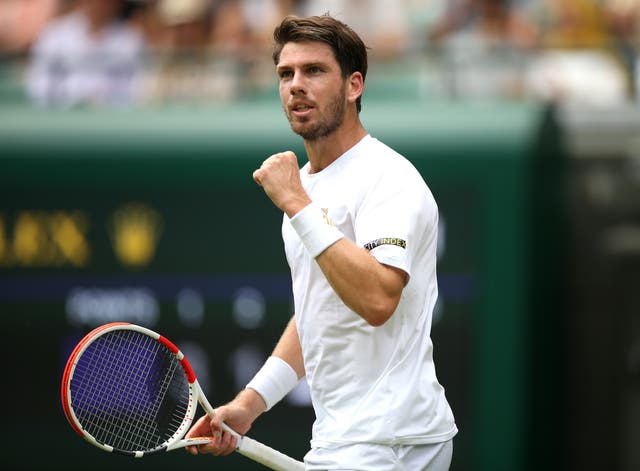 <p>Cameron Norrie in action</p>