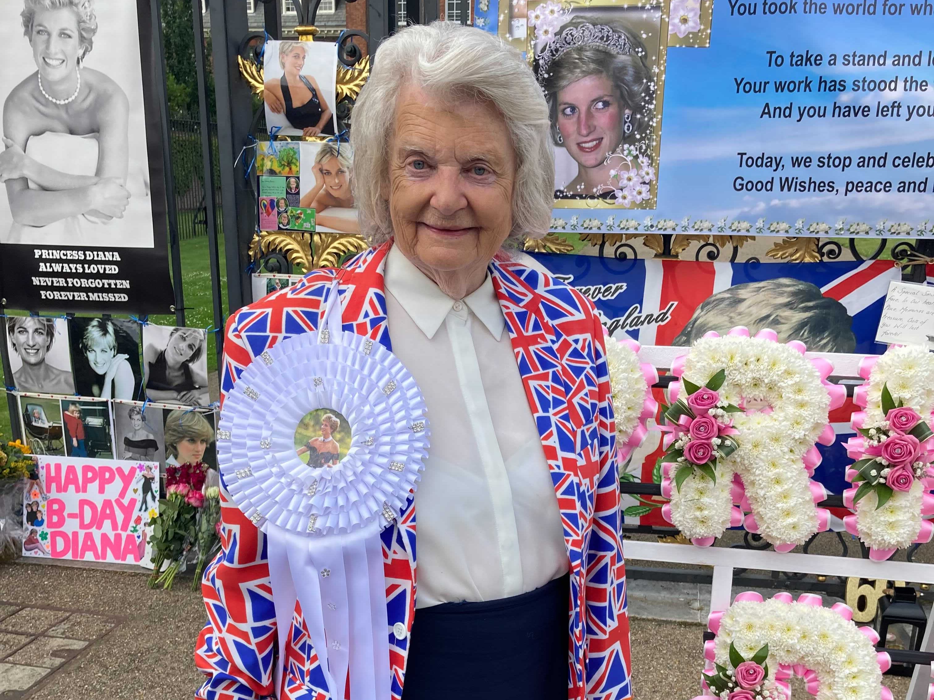 Margaret Tyler, 77, from Wembley, who says she is often described as Princess Diana’s ‘number one fan’