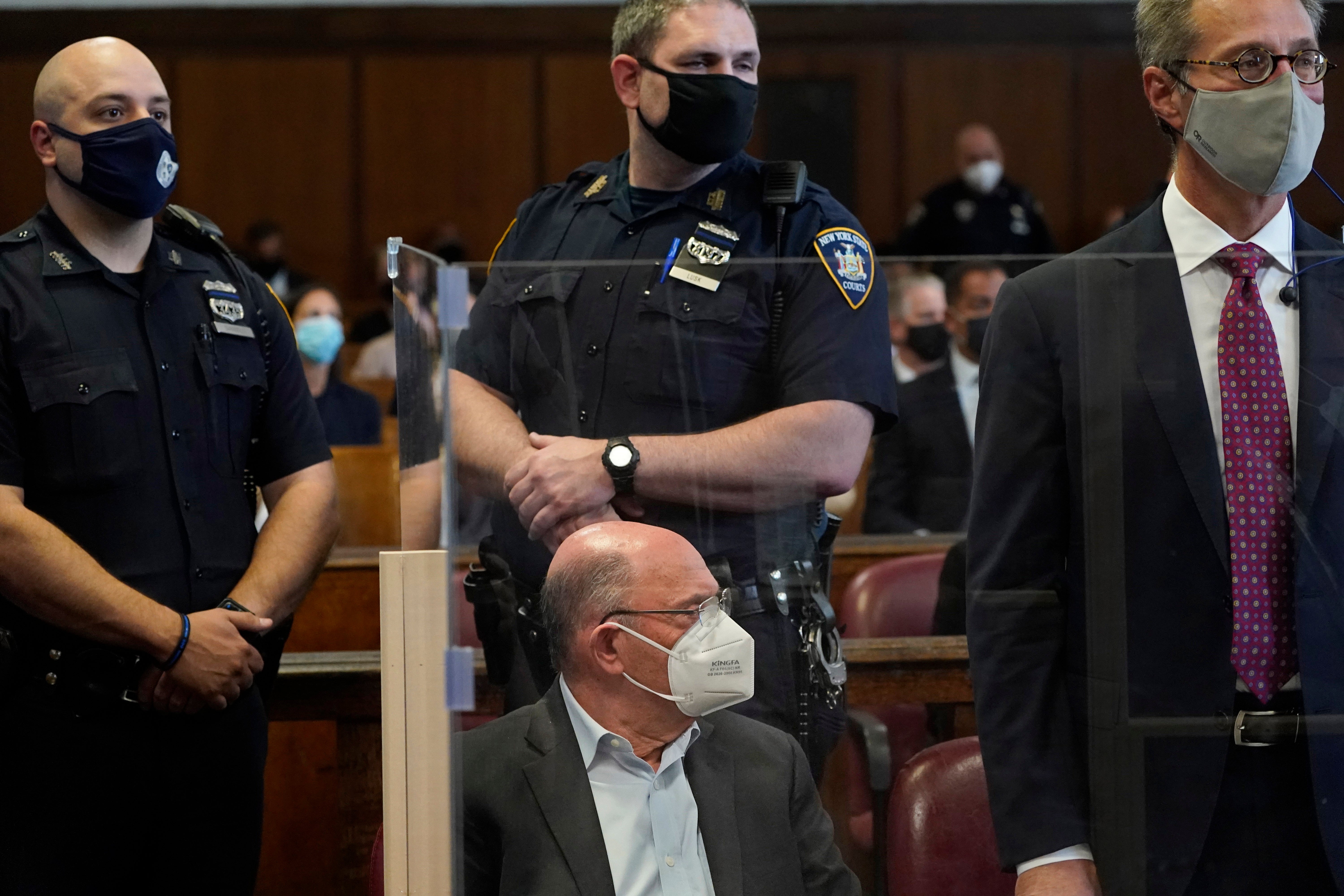 The Trump Organization’s Chief Financial Officer Allen Weisselberg appears in court in New York, Thursday, July 1, 2021. Weisselberg was arraigned a day after a grand jury returned an indictment charging him and Trump’s company with tax crimes. Trump himself was not charged.