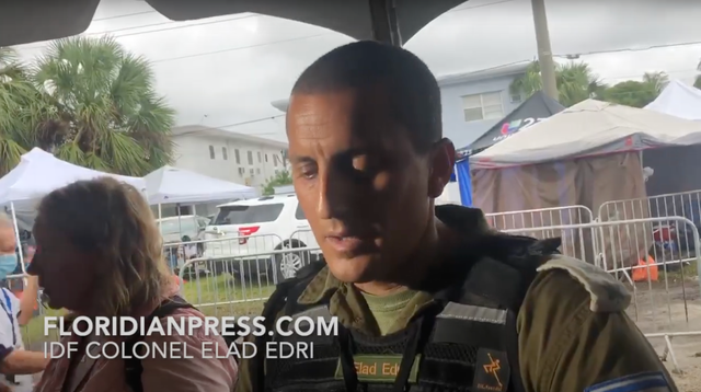 <p>Israeli commander Elad Edri describes the challenges facing the rescue workers in Surfside, Florida</p>