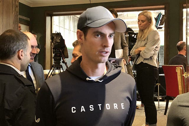 Sir Andy Murray in a Castore hoodie
