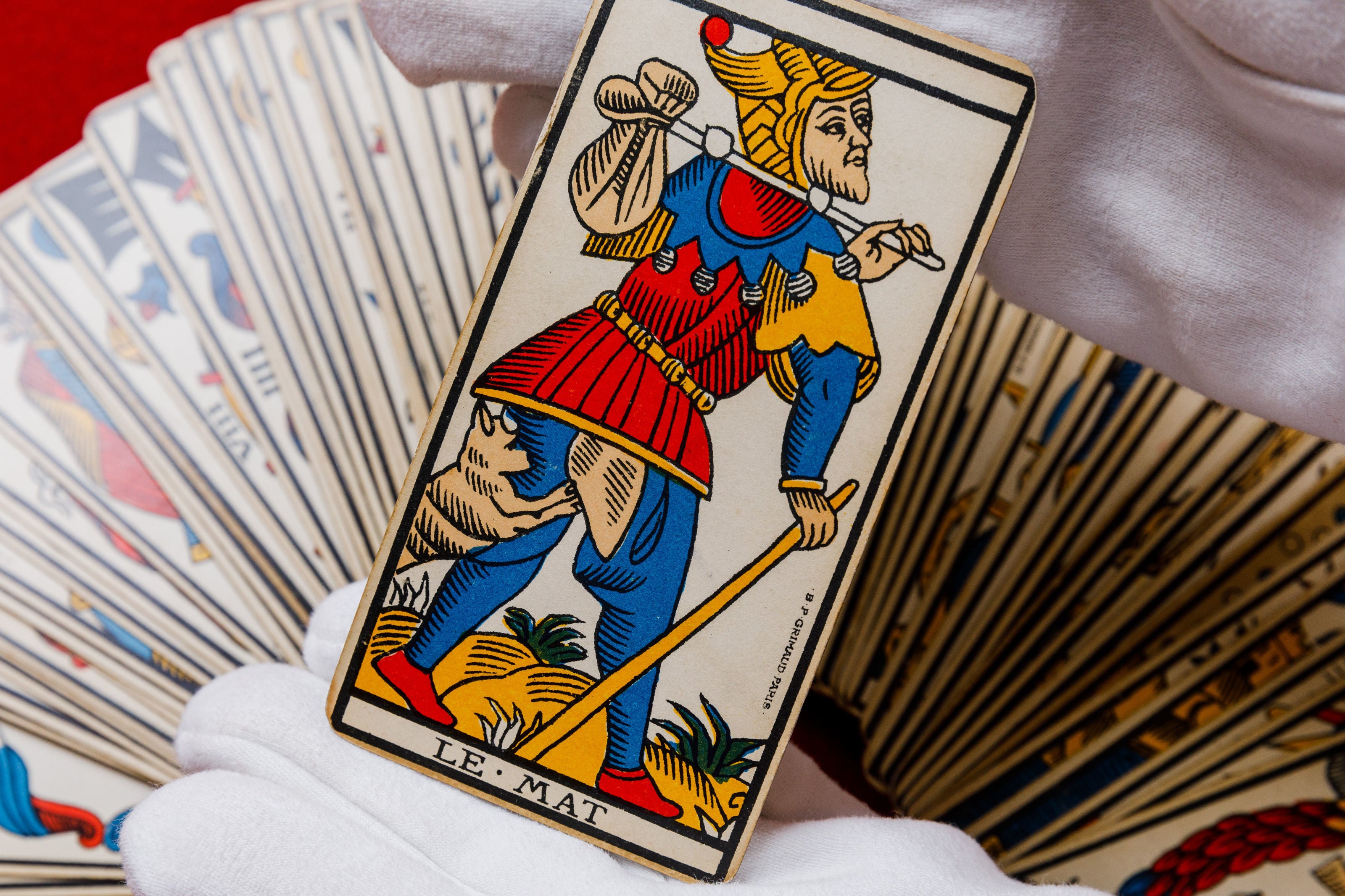 A Tarot card deck given to Ted Hughes by Sylvia Plath