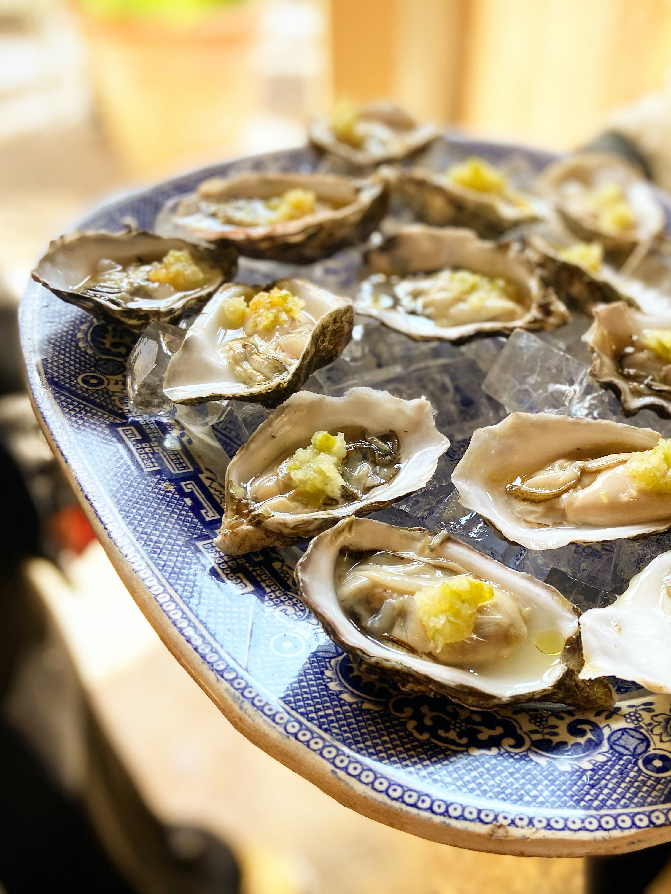 Porthilly oysters, sweetened with apple and salted with soy