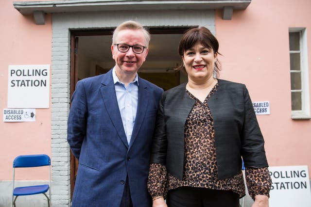 <p>Michael Gove and Sarah Vine pictured together in 2016</p>