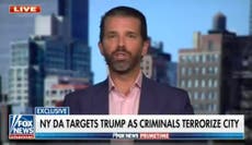 Don Jr compares Trump Organization charges to Putin’s persecution of Navalny