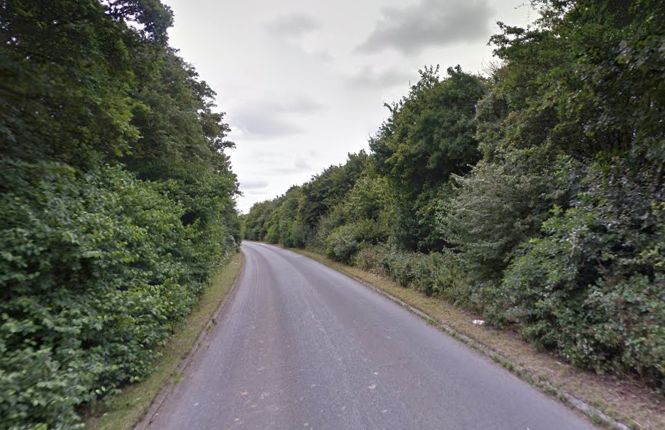 Police have been searching a wooded area off Medbourne Lane, close to junction 15 of the M4