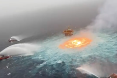 ‘Ocean on fire’: Flames erupt in Gulf of Mexico after gas pipeline ruptures