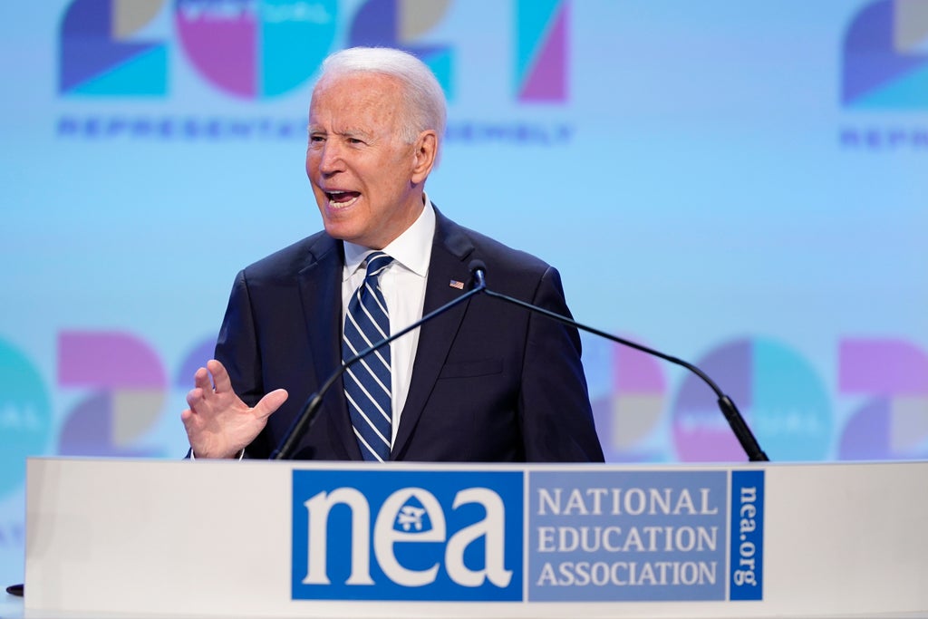 Biden says teachers deserve ‘a raise, not just praise’ Republicans America Washington Education Department Joe Biden