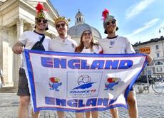 England fans make journey to Rome for Euro 2020 quarter-final with Ukraine