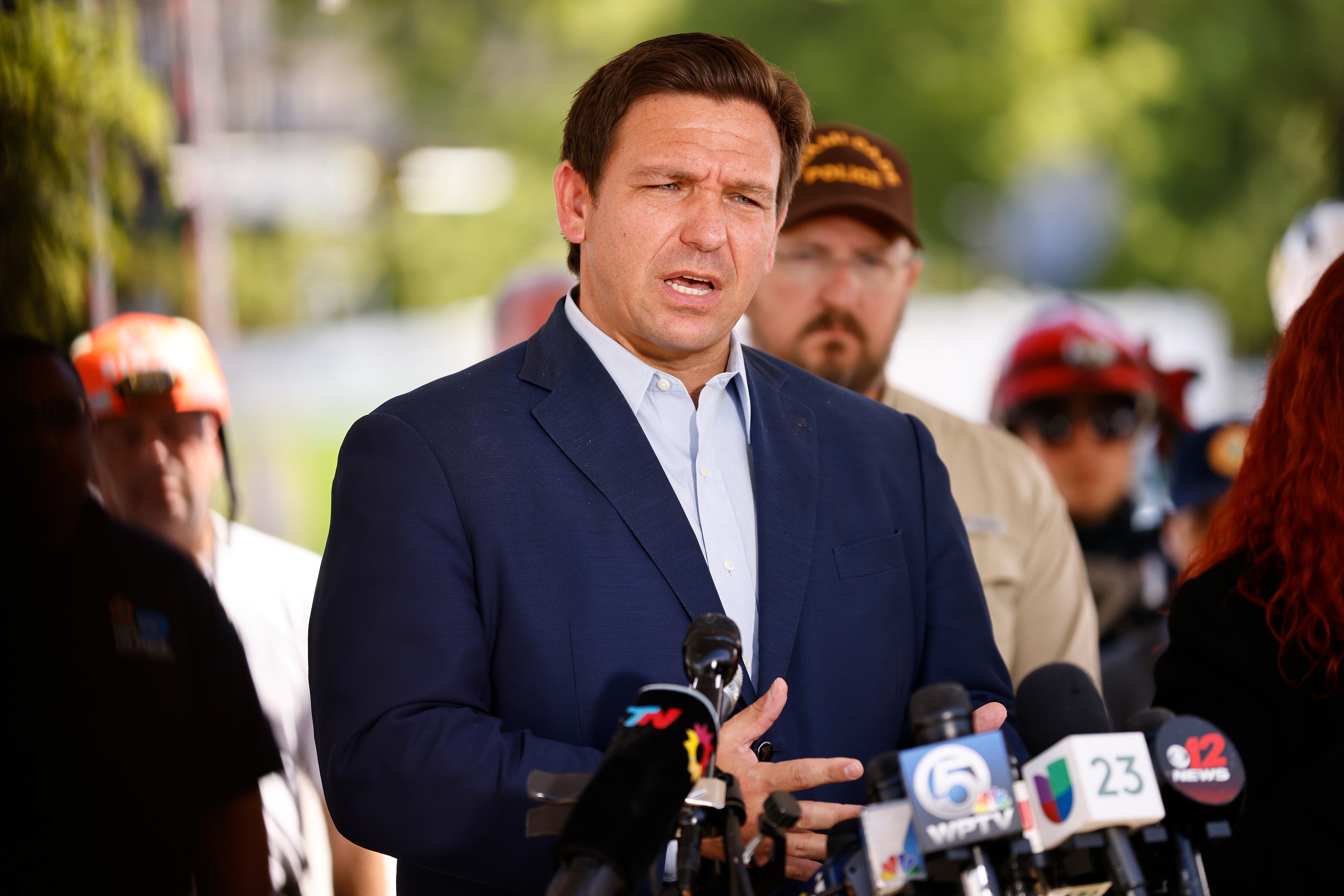 <p>Governor Ron DeSantis will skip Donald Trump’s political rally in Florida on Saturday night </p>