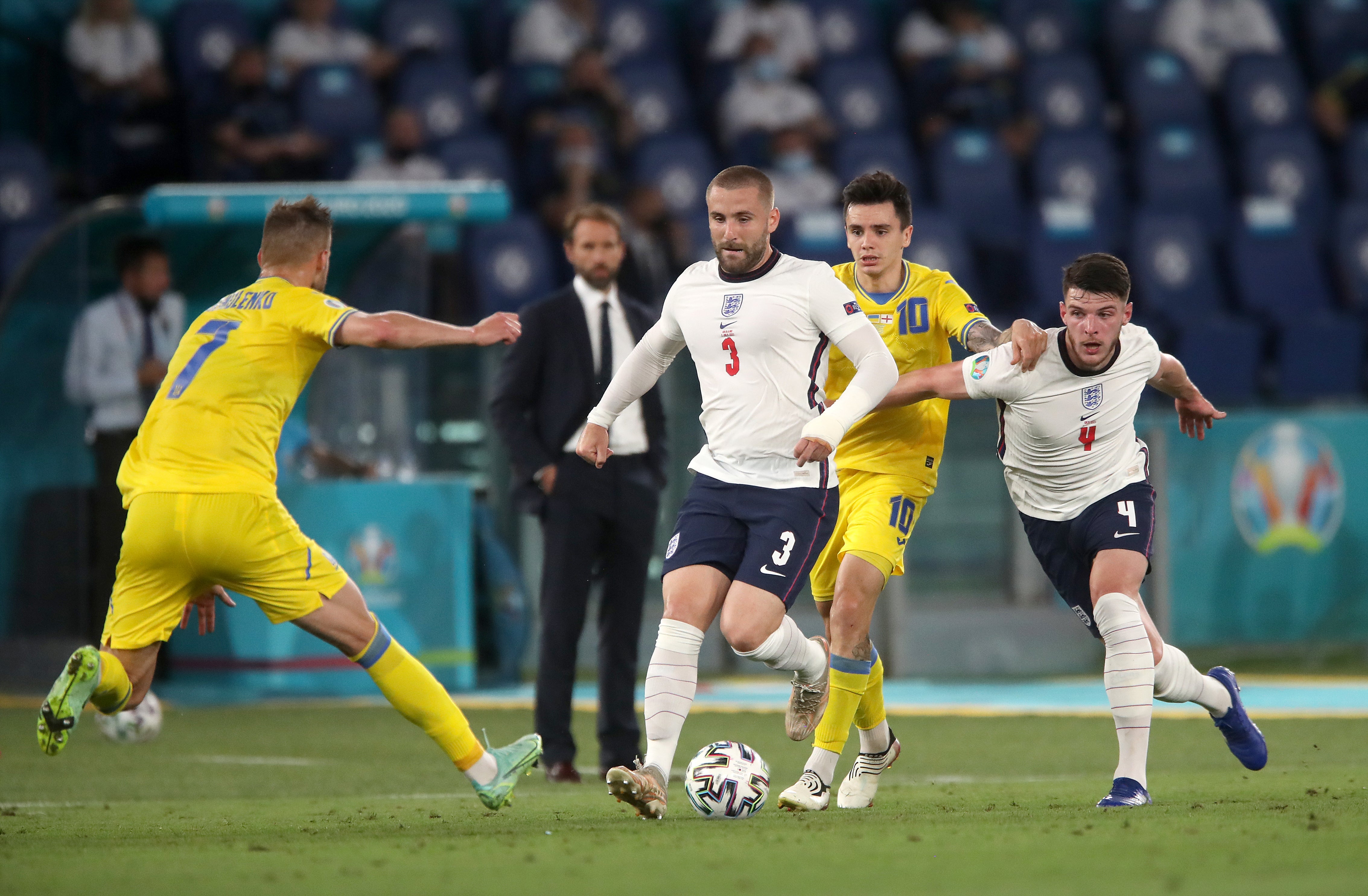 <p>Luke Shaw shone against Ukraine in Rome</p>