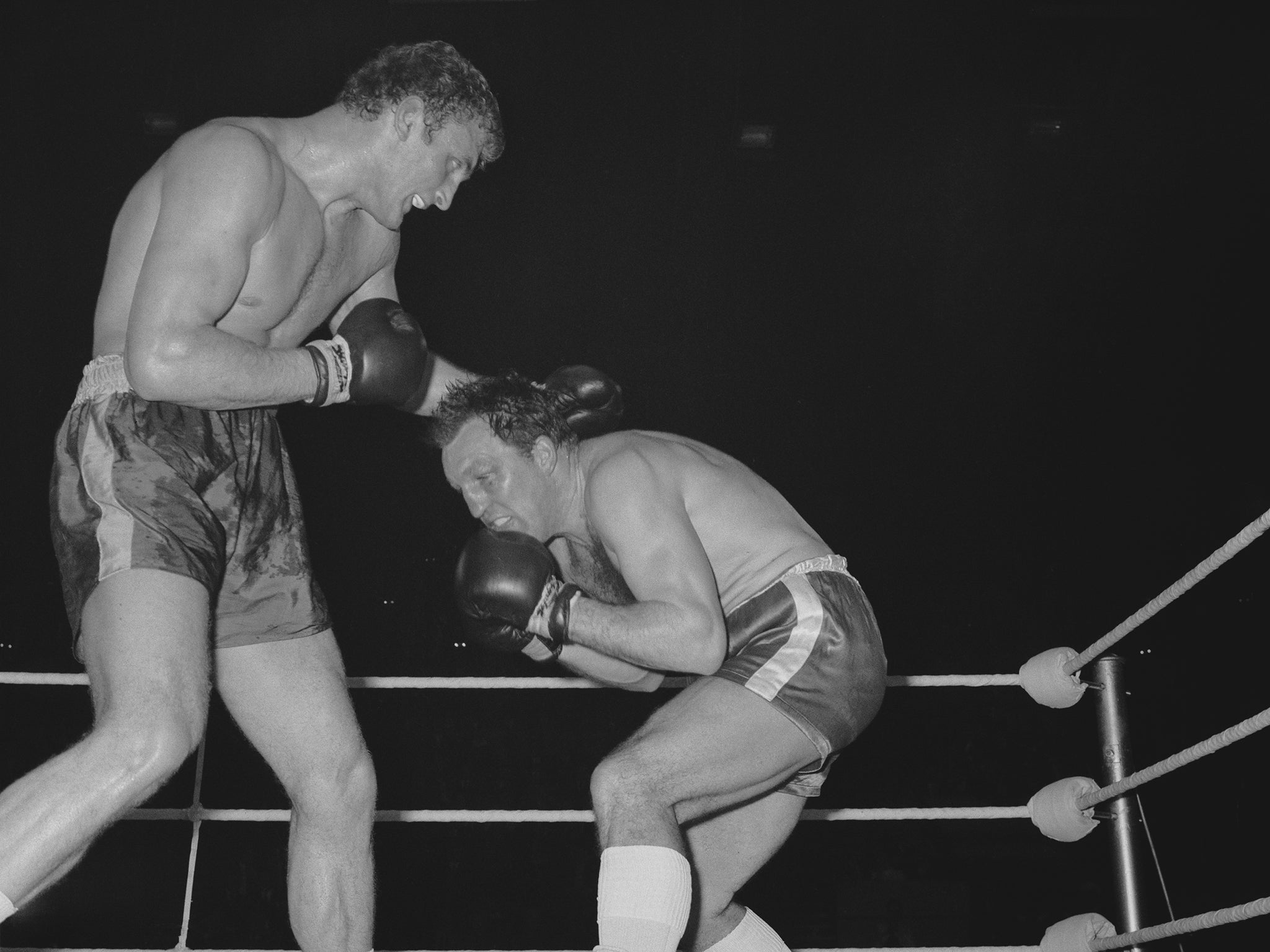 Fighting Joe Bugner before a five-round defeat at Wembley’s Empire Pool in 1970