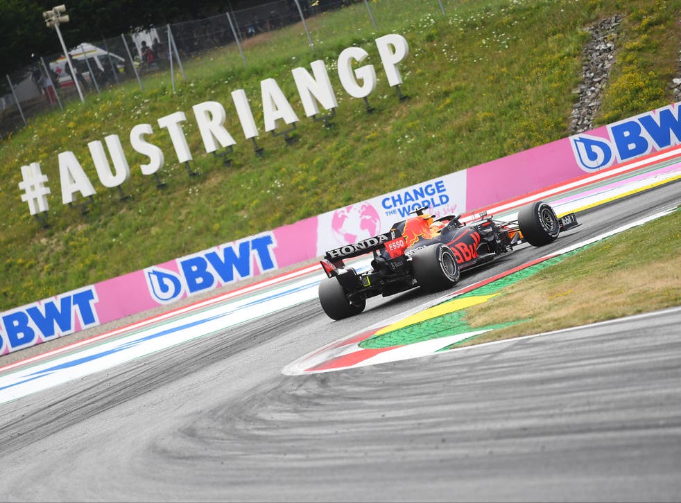 <p>Max Verstappen out in front for Red Bull</p>