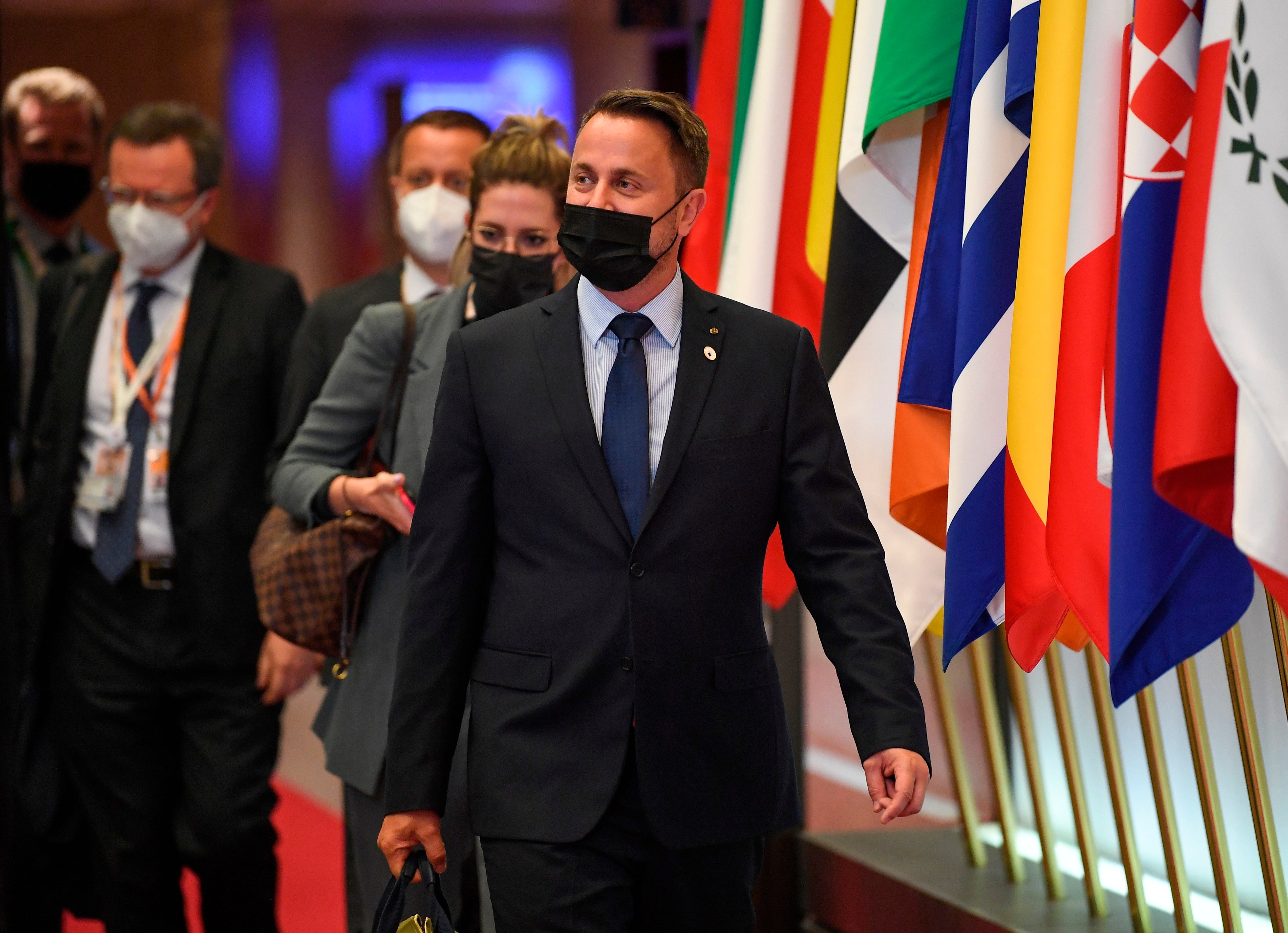 File image: Luxembourg's Prime Minister Xavier Bettel leaves at the end of an EU summit at the European Council building in Brussels, Friday, 25 June, 2021