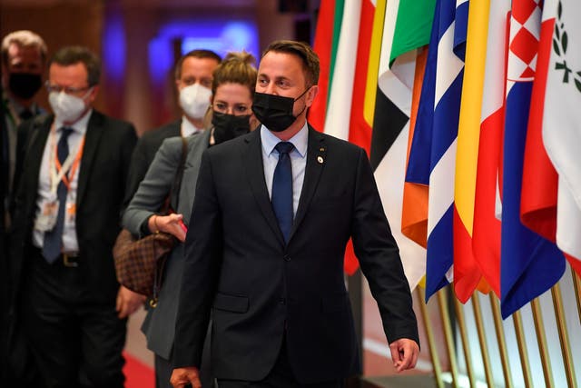 <p>File image: Luxembourg's Prime Minister Xavier Bettel leaves at the end of an EU summit at the European Council building in Brussels, Friday, 25 June, 2021</p>