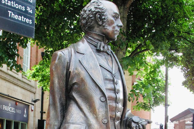 <p>Missionary zeal: statue of Thomas Cook in Leicester, starting point for his first excursion on 5 July 1841</p>