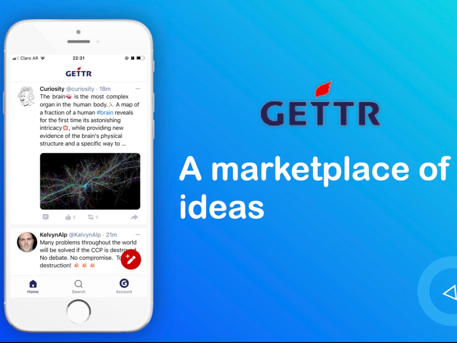 <p>The newly launched social media website, Gettr, is billed on app stores as a ‘non-bias social network for people all over the world'</p>