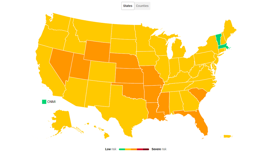 Map reveals US covid hotspots with high delta numbers and low vaccinations