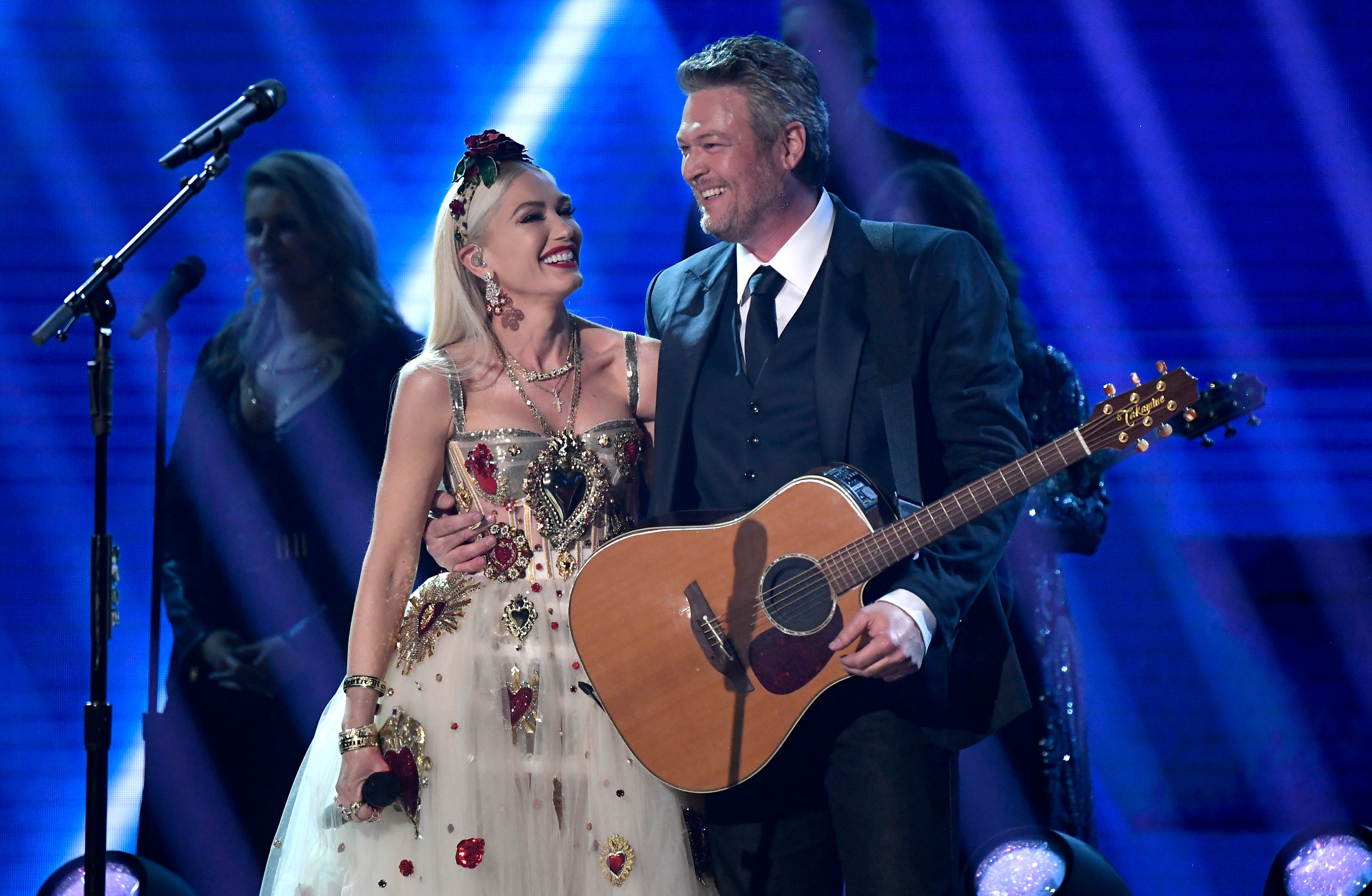 File: Gwen Stefani and Blake Shelton perform onstage during the 62nd Annual Grammy Awards at the Staples Center in Los Angeles, California