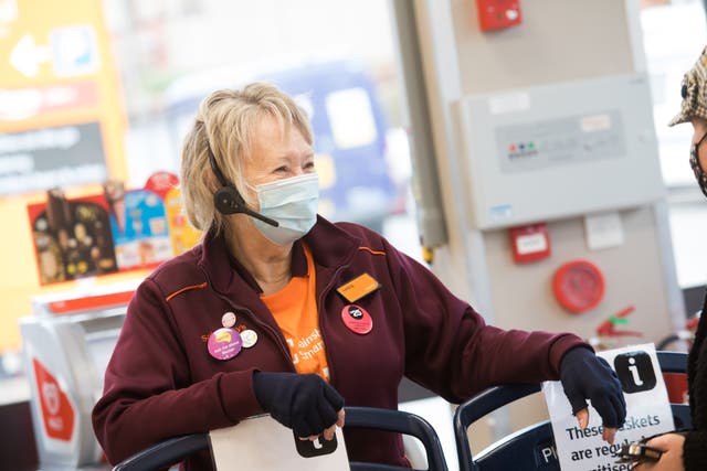 A Sainsbury's worker