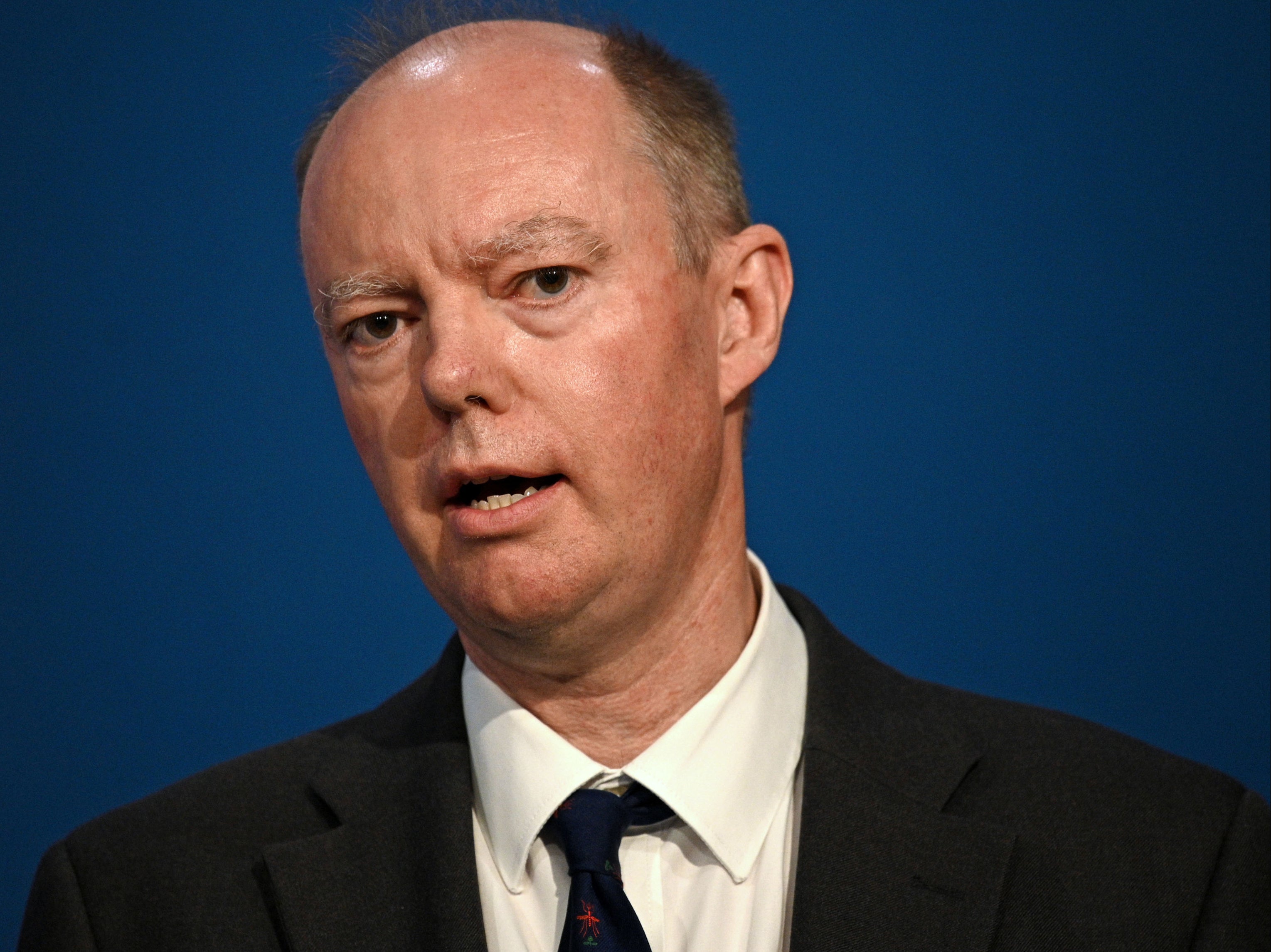 <p>Chief Medical Adviser Chris Whitty during a media briefing in Downing Street</p>