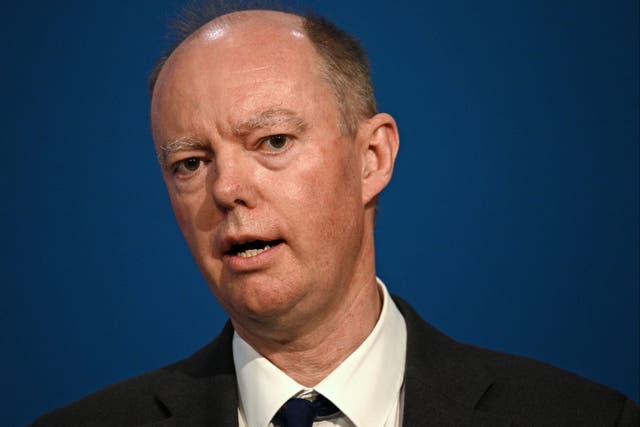 <p>Chief Medical Adviser Chris Whitty during a media briefing in Downing Street</p>