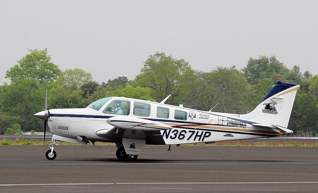 <p>Example of a Beechcraft A36 Bonanza aircraft, the same kind of plane found crashed near Aspen</p>