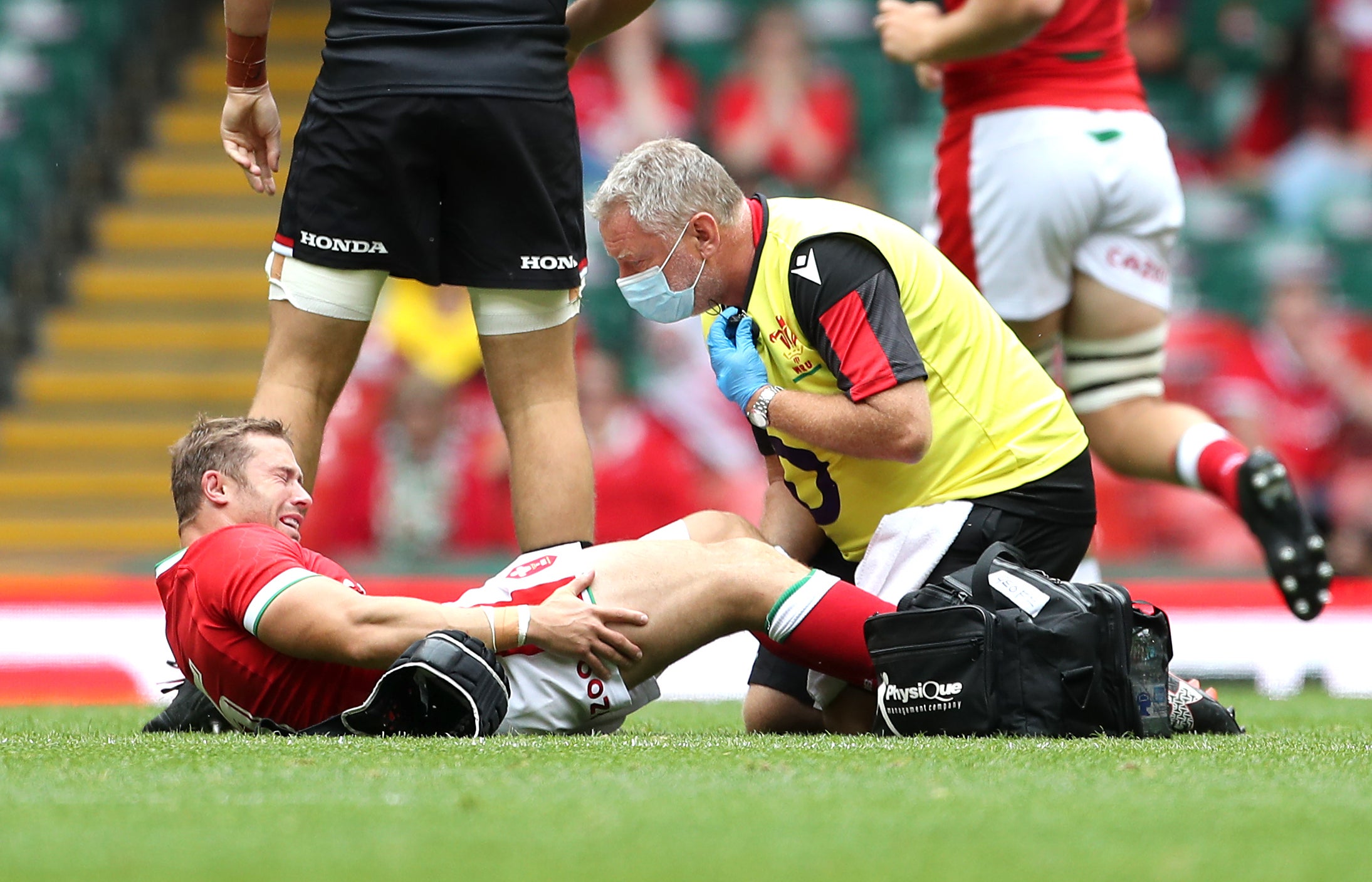 Wales’ Leigh Halfpenny was injury against Canada