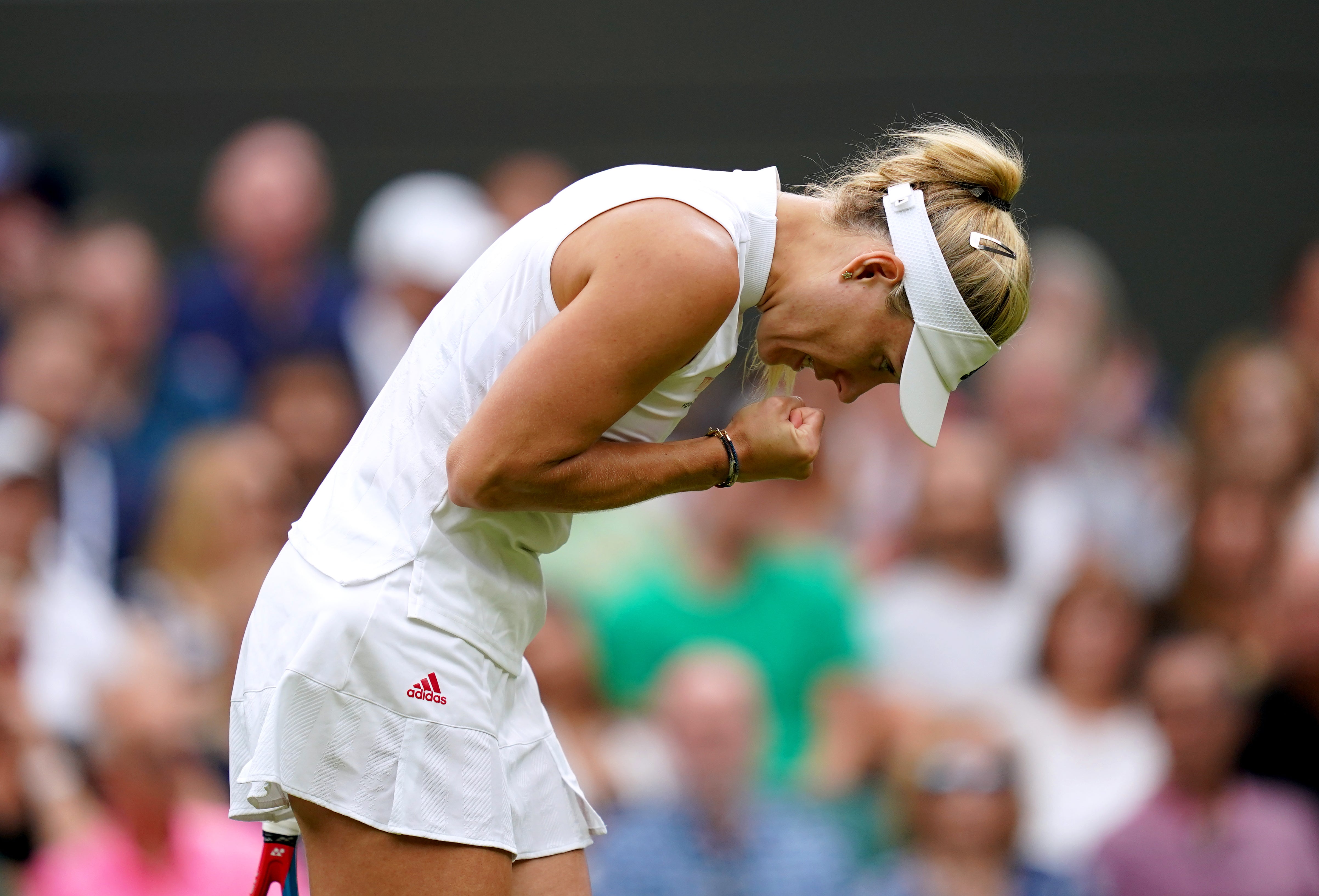 <p>Angelique Kerber celebrates</p>