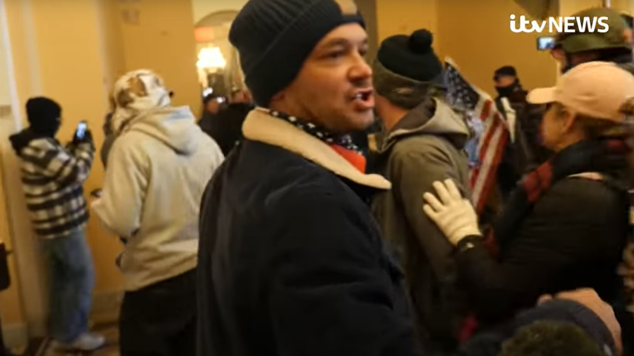 <p>Joseph Cable Barnes was interviewed in the US Capitol building by ITV News</p>