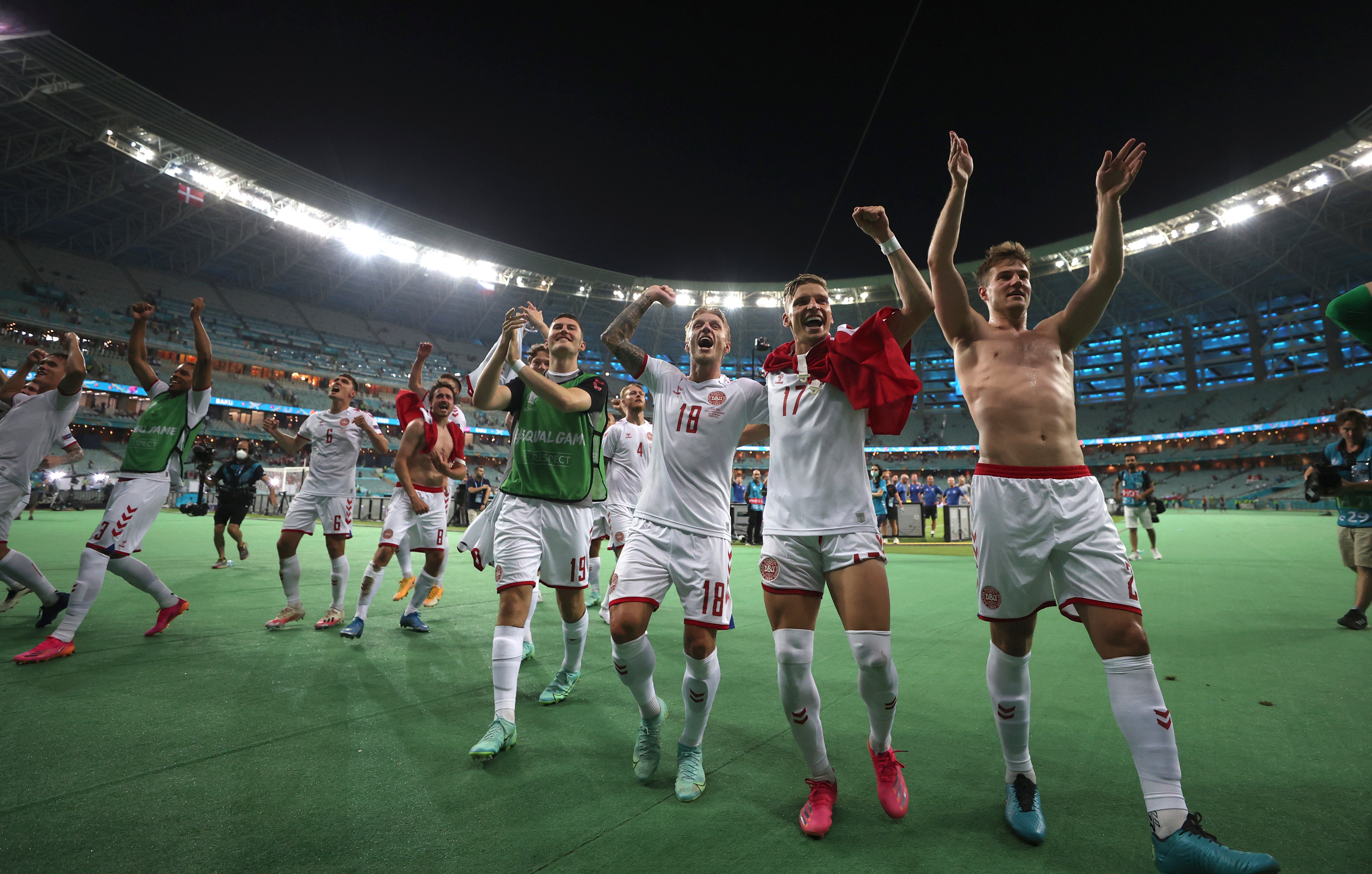 Denmark are looking to knock out England at Wembley