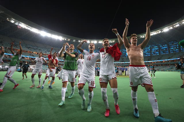 <p>Denmark are looking to knock out England at Wembley</p>
