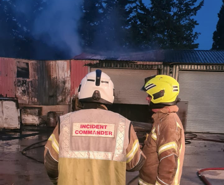 Fire crews attended a blaze at a barn housing animals on the Dengie Peninsula early Monday morning