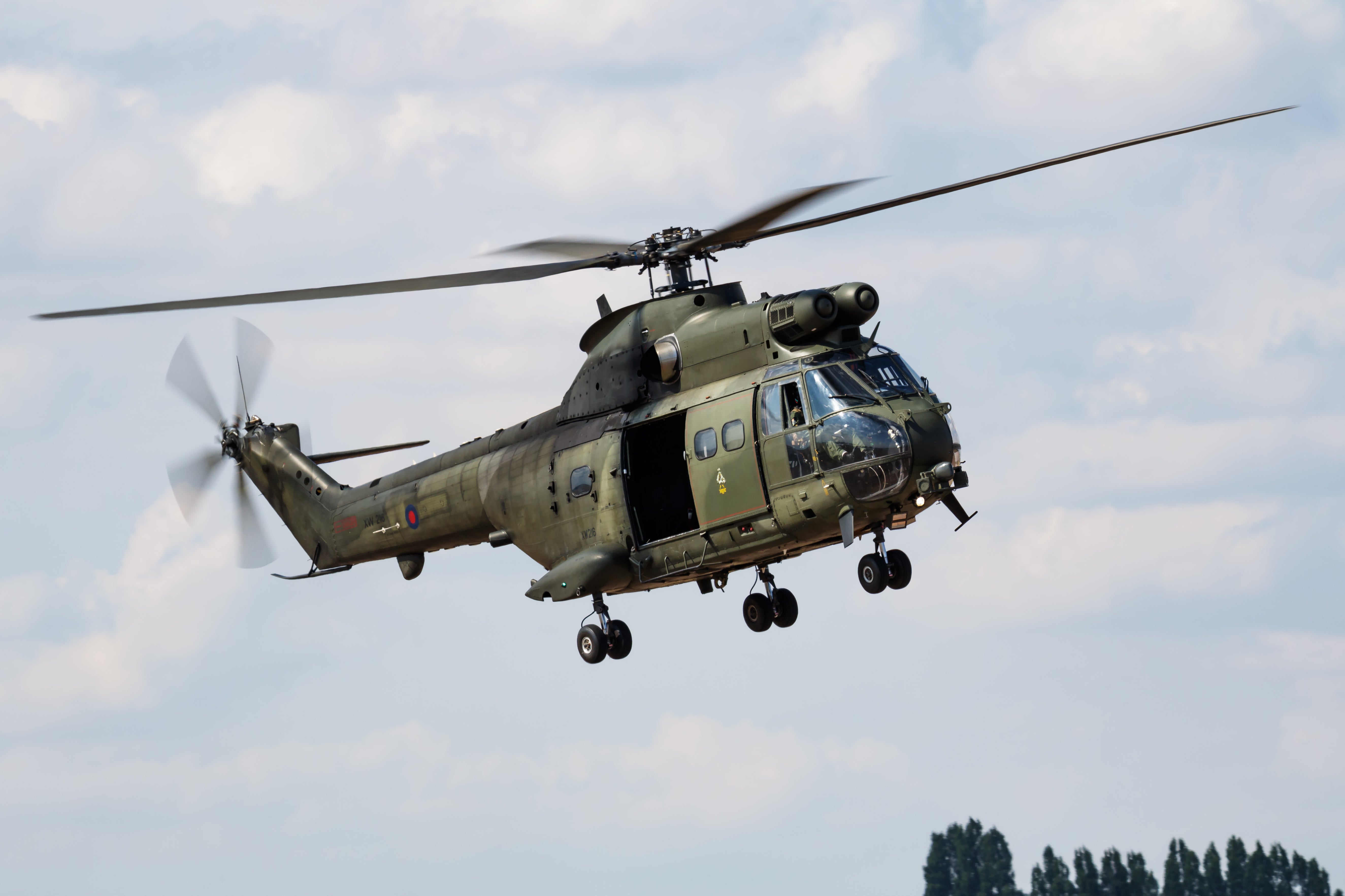 Puma helicopters can be spotted in the skies above some of the RAF’s sites of historical significance from 10am