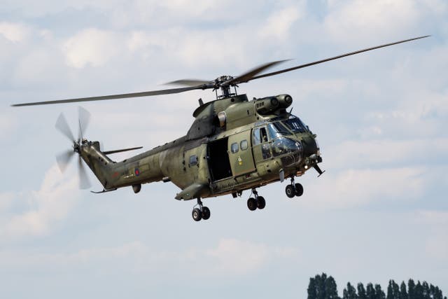<p>Puma helicopters can be spotted in the skies above some of the RAF’s sites of historical significance from 10am </p>