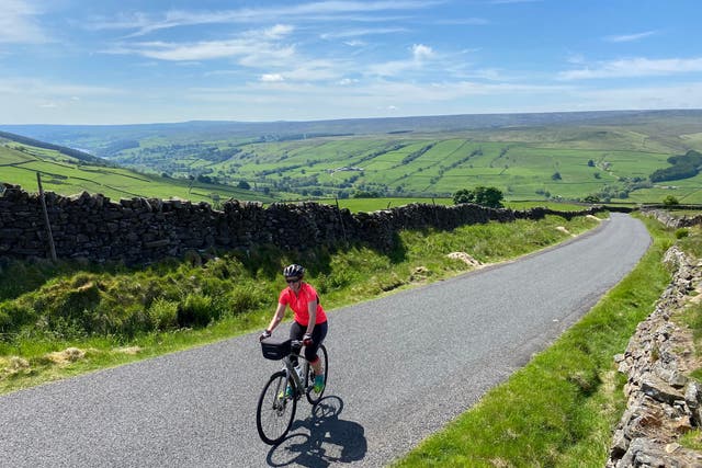 Abi Jackson cycling in Yorkshire