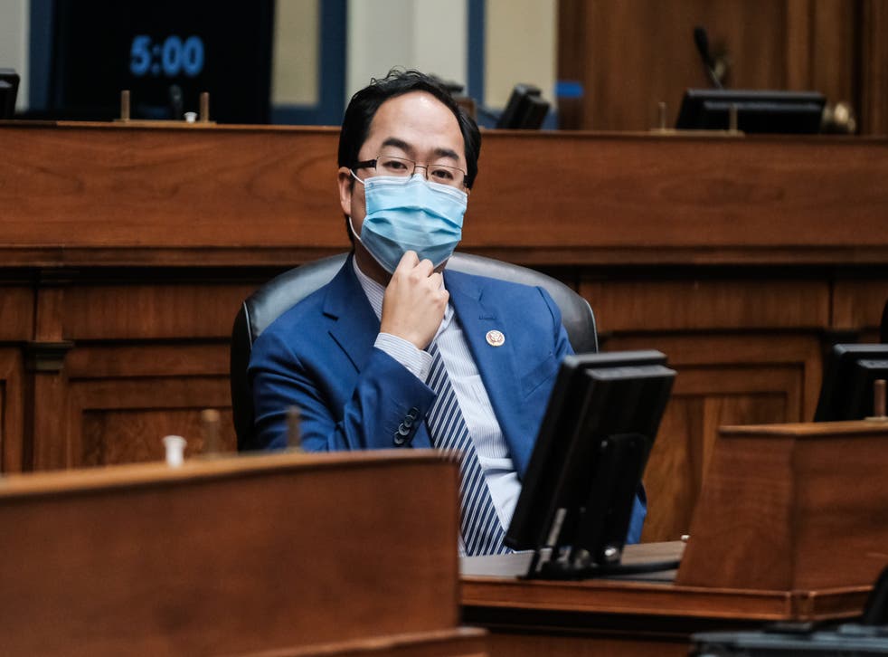 <p>Rep Andy Kim in the Rayburn Building on 2 October 2020 in Washington, DC</p>