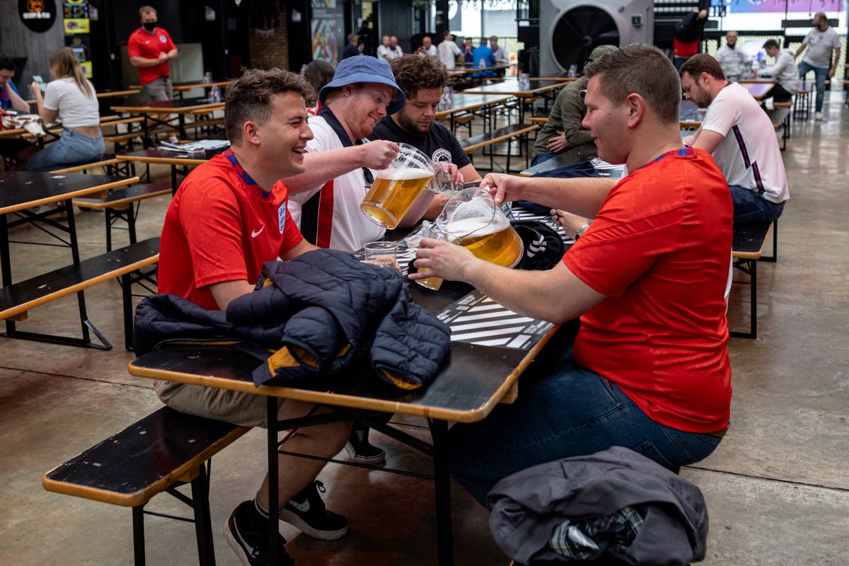&lsquo;Bring it home!&rsquo; England fans gear up for Denmark semi-final