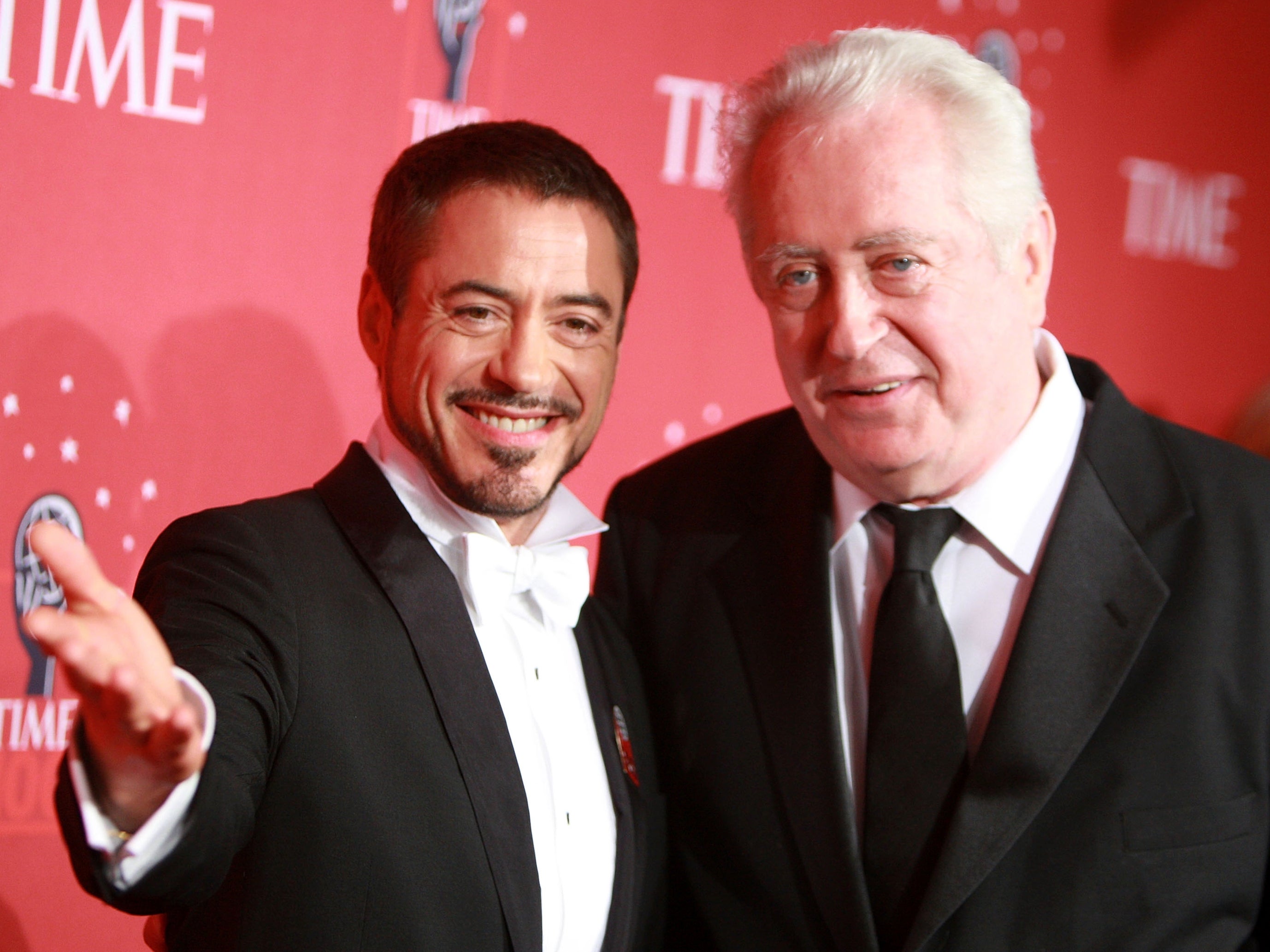 Actor Robert Downey Jr. and father Robert Downey Sr at TIME’s 100 Most Influential People Gala on 8 May 2008 in New York City