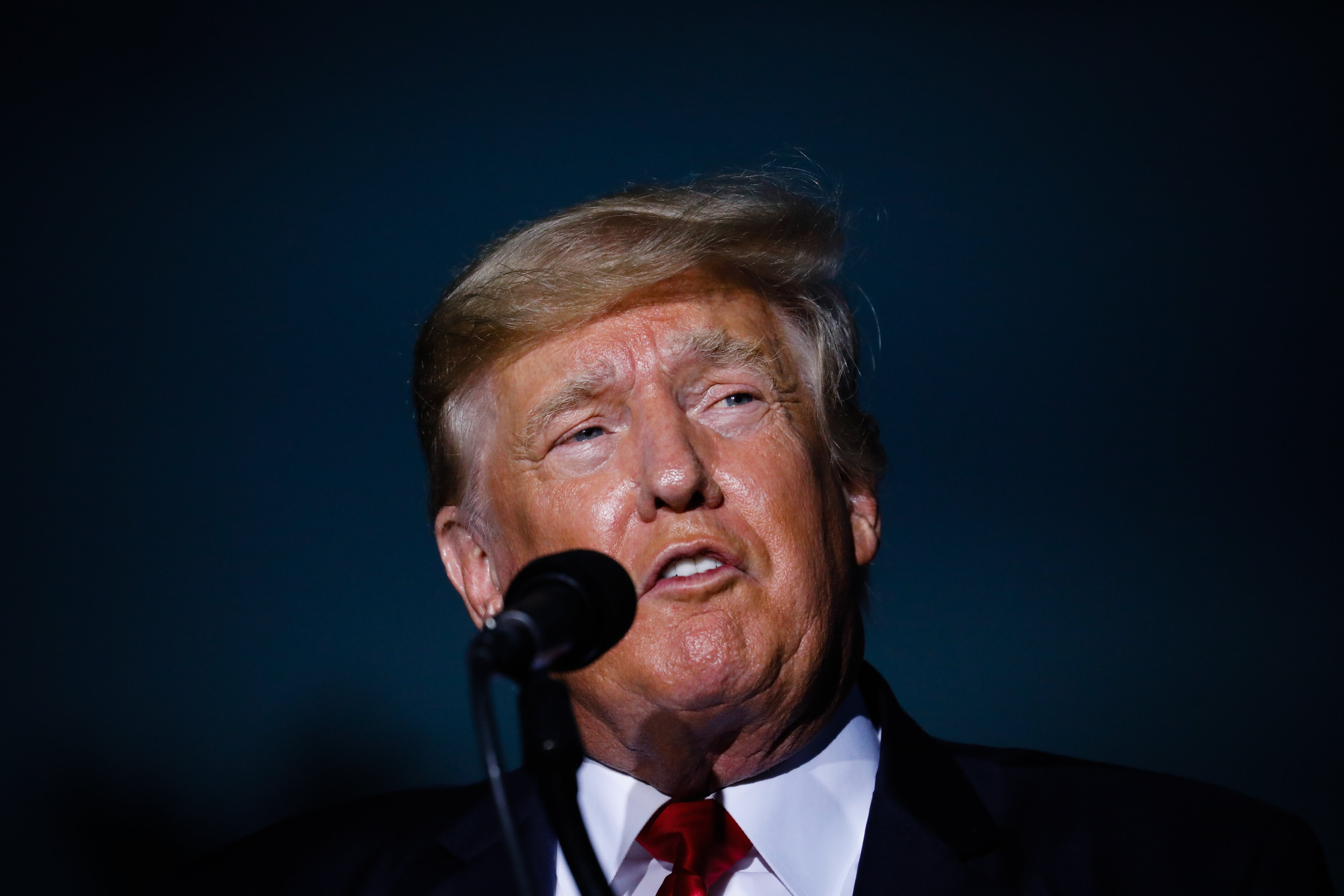 Former US President Donald Trump speaks during a rally on 3 July, 2021 in Sarasota, Florida. Mr Trump appeared to feign ignorance about tax law during the rally.