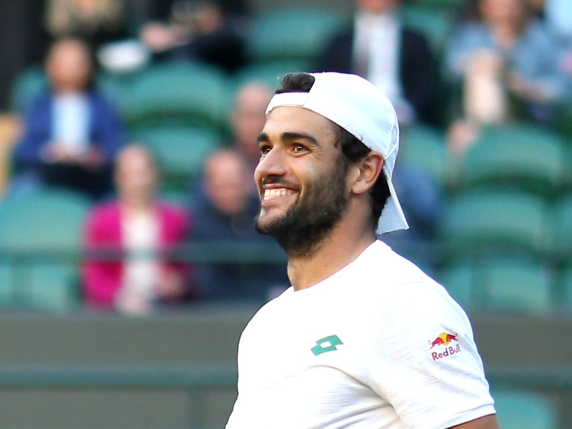 Matteo Berrettini celebrates