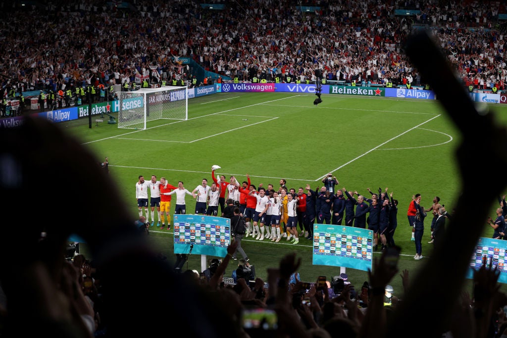 The England fans inside Wembley witnessed a moment of history