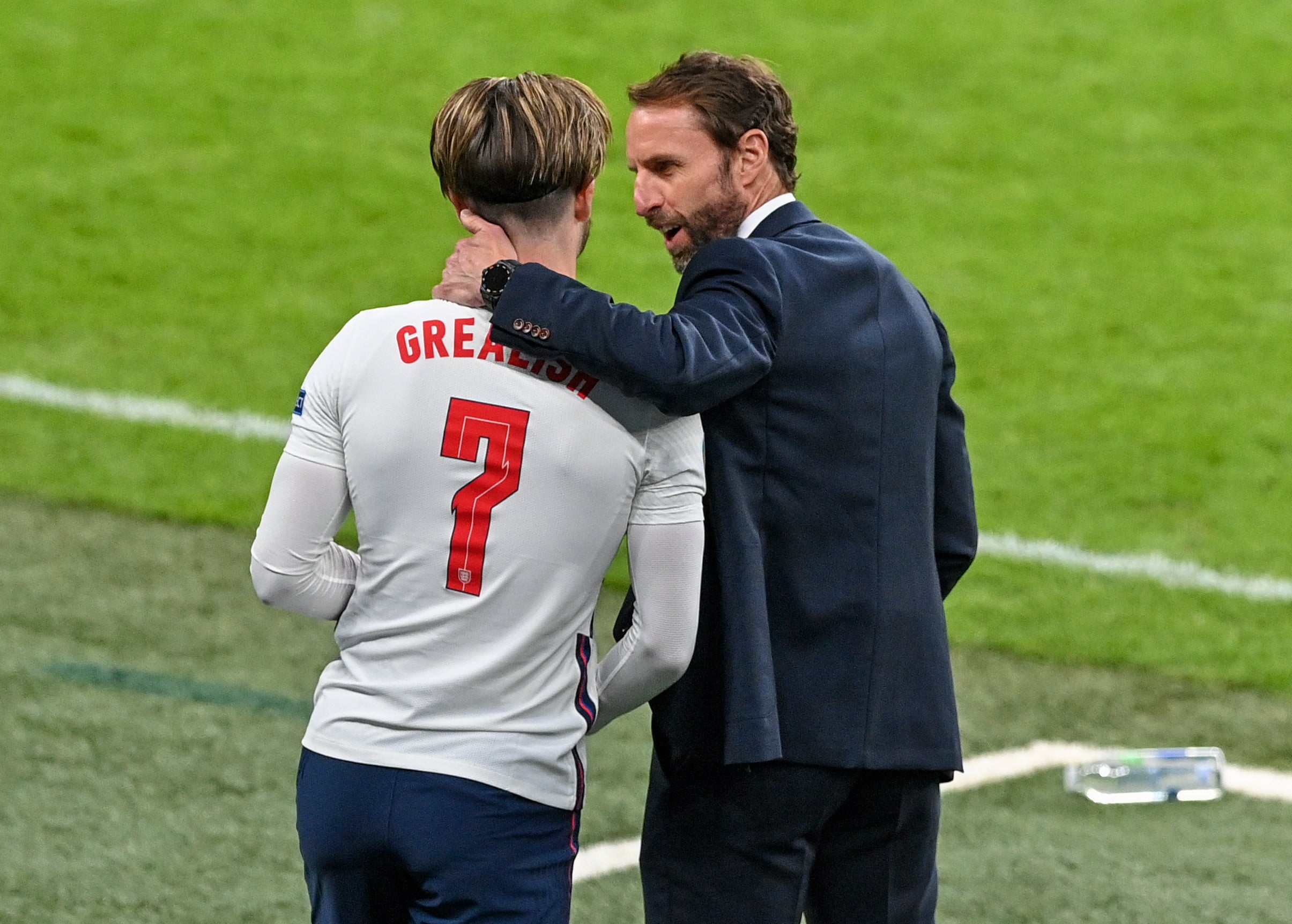 Come in, No 7: the England manager talks to Jack Grealish, who was put on, taken off... but not put out
