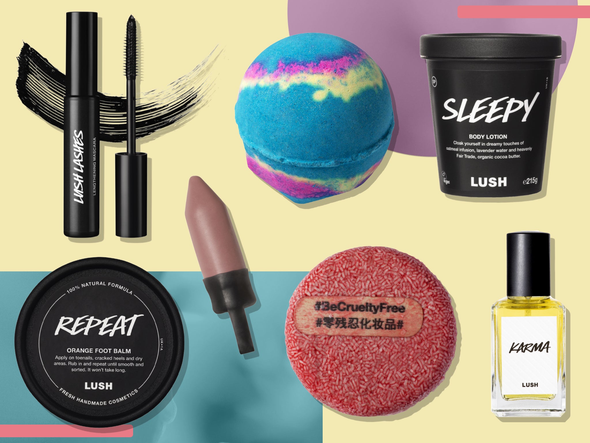 Big on sustainability, many Lush products are free of packaging