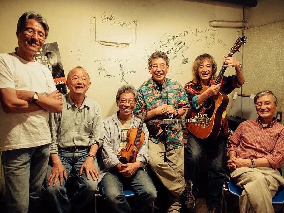 Japanese musical pioneers Bluegrass 45 at Another Dream festival in Osaka, 2015