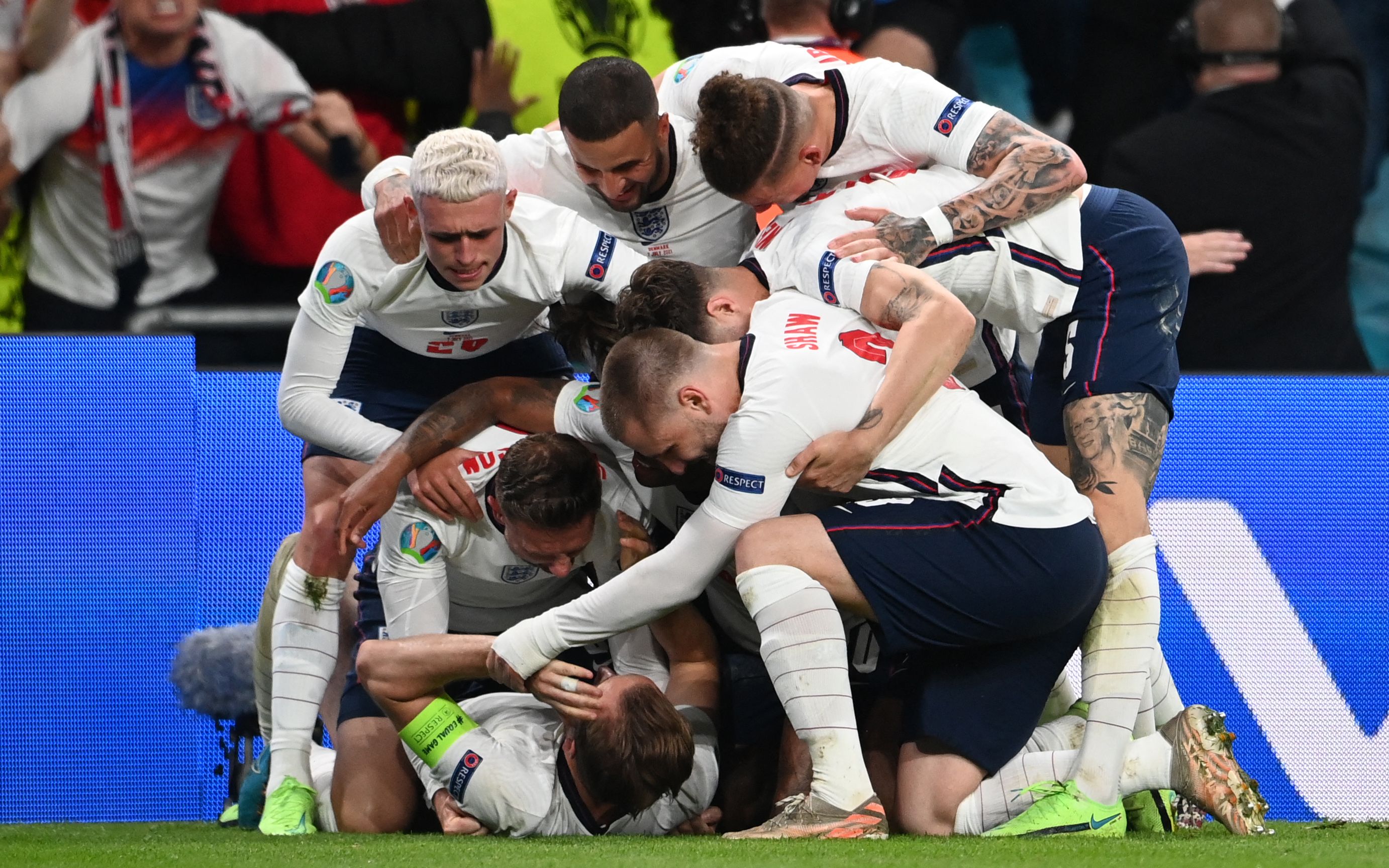 England celebrated a famous win