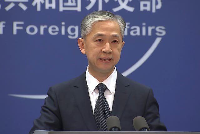 <p>China's Foreign Ministry spokesperson Wang Wenbin </p>